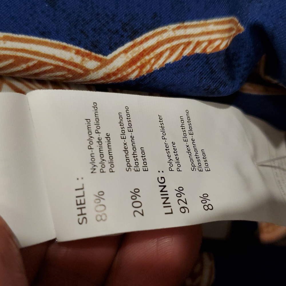 NWT! Cupshe Floral Blue and Gold Swimsuit - Picture 6 of 7